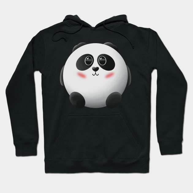 Cute Chubby Panda Hoodie by TeeLisa